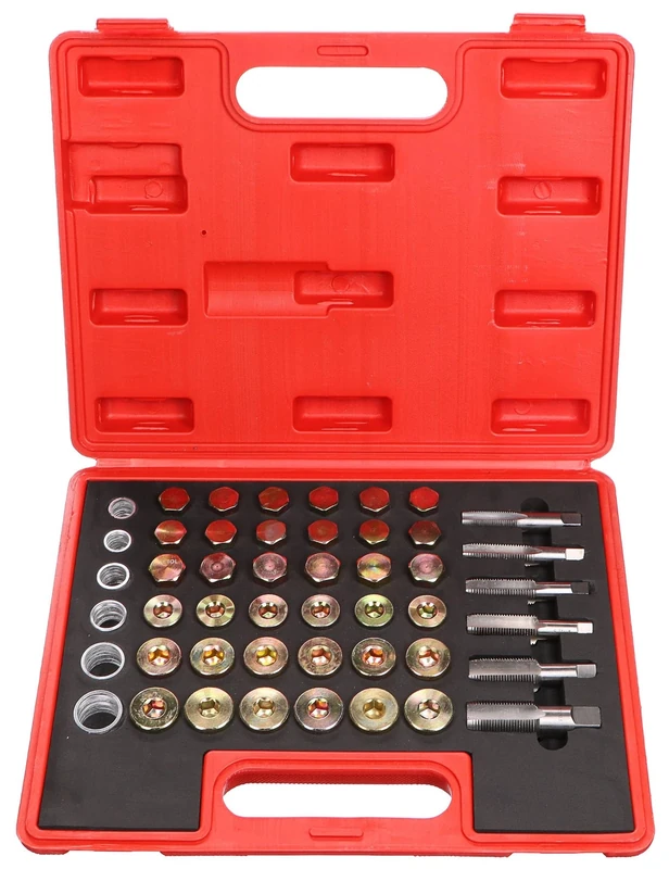 SIXTOL MECHANIC OIL PAN SET 114 Repair Kit for Oil Drain Plug Thread | 114 Pieces | Thread Repair | Workshop tools