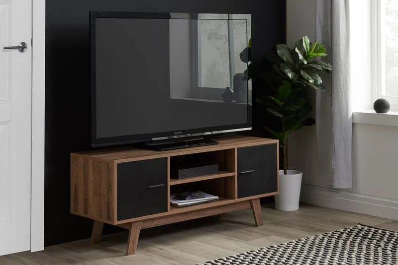 Birlea Furniture Ltd Shard TV Unit Walnut and Black