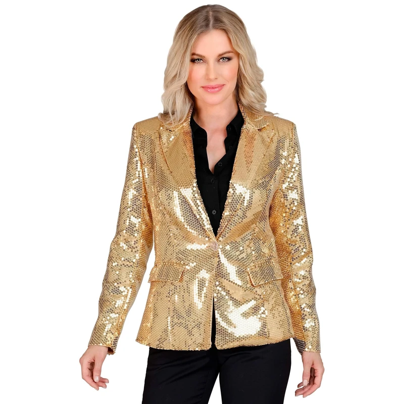 Widmann W MILANO Party Fashion - Party Fashion Blazer with Sequins for Women Racket Move Jacket Festival Fancy Dress Costumes