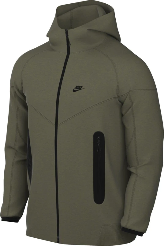 Nike FB7921-222 Tech Fleece Sweatshirt Men's MEDIUM OLIVE/BLACK Size XS