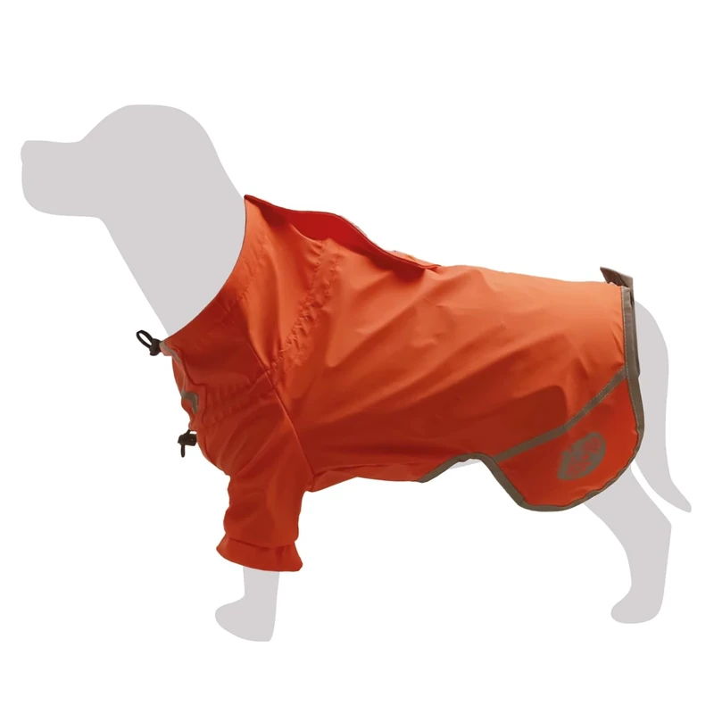 Arquivet Orange Raincoat for Dogs 'Mount Vettore' XL, 40 cm, Protects from Rain and Cold, Waterproof for Dogs