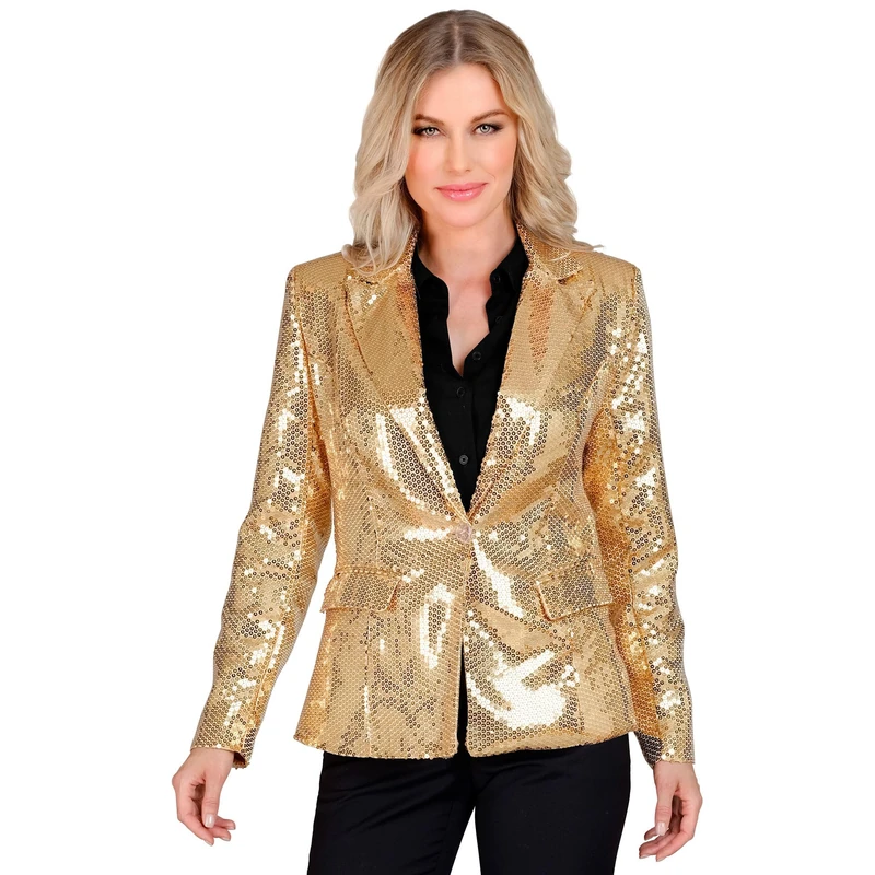 Widmann W MILANO Party Fashion - Party Fashion Blazer with Sequins for Women Racket Move Jacket Festival Fancy Dress Costumes