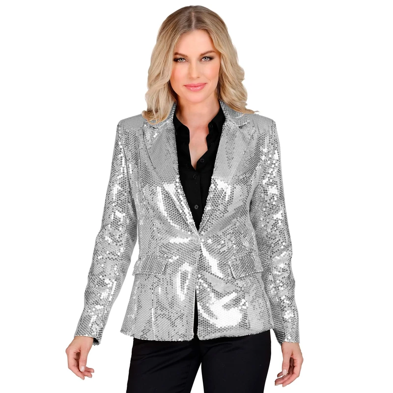 Widmann W MILANO Party Fashion - Party Fashion Women's Sequin Blazer Disco Fever Strike Move Jacket Suit Jacket