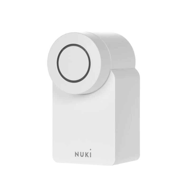 Nuki Smart Lock (4th generation), smart door lock with Matter for keyless entry without modifications, electronic door lock turns your smartphone into a key, for Euro Profile Cylinder, white
