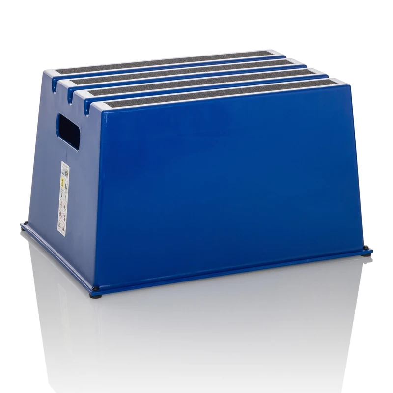 hjh OFFICE step stool TIO-E1 non-slip step for home and commercial use, Dimensions (H x W x D): 31 x 52,5 x 37,5 cm, 830119, Blue