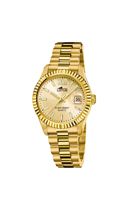 Lotus Ladies Gold PVD-Plated Steel Watch with Steel Bracelet 18932/2