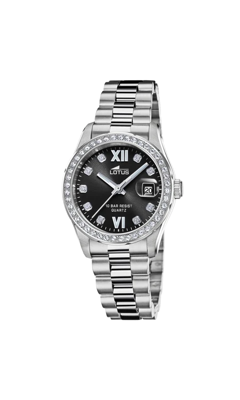 Lotus Ladies Stainless Steel Watch with Zirconia Sets and Bracelet 18933/4