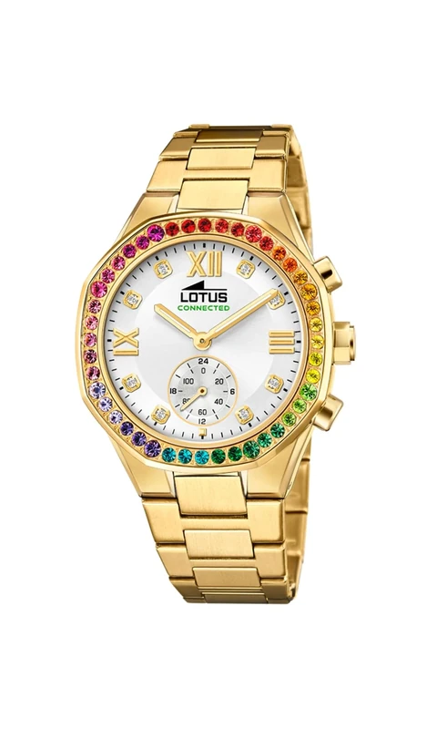 Lotus Ladies Gold PVD-Plated Steel Hybrid Smartwatch with Bracelet 18925/5