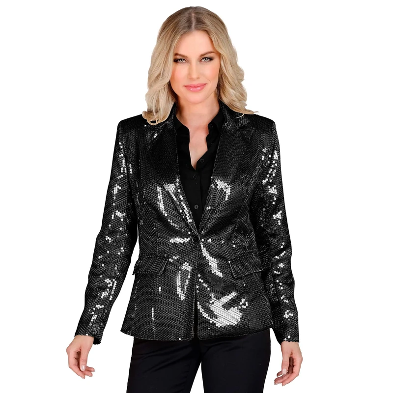 Widmann W MILANO Party Fashion - Party Fashion Blazer with Sequins for Women Racket Move Jacket Festival Fancy Dress Costumes
