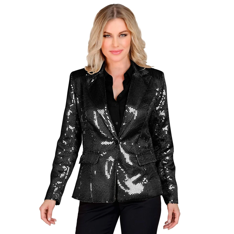Widmann W MILANO Party Fashion - Party Fashion Blazer with Sequins for Women Racket Move Jacket Festival Fancy Dress Costumes