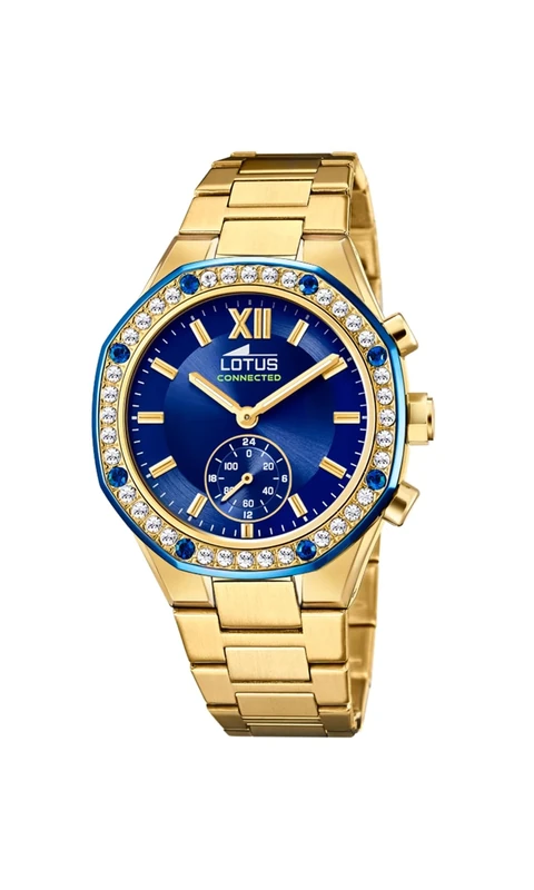 Lotus Ladies Gold PVD-Plated Steel Hybrid Smartwatch with Bracelet 18925/2