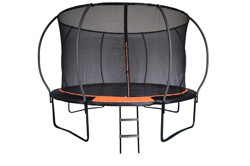 Evo-X Family Trampoline With Safety Zip Netted Enclosure, Premium Outdoor Bouncer Easy Assembly Ideal for Kids and Adults, 8ft