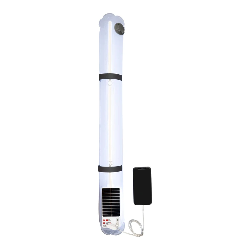 Luminaid Solar Beam Phone Charger 200 Lumens Cool White or Red Clour Settings 5 Light Settings inc Flashing 50 Hour max Run time Rechargeable via Solar or USB 2000Mah Battery Charges Phones & Other