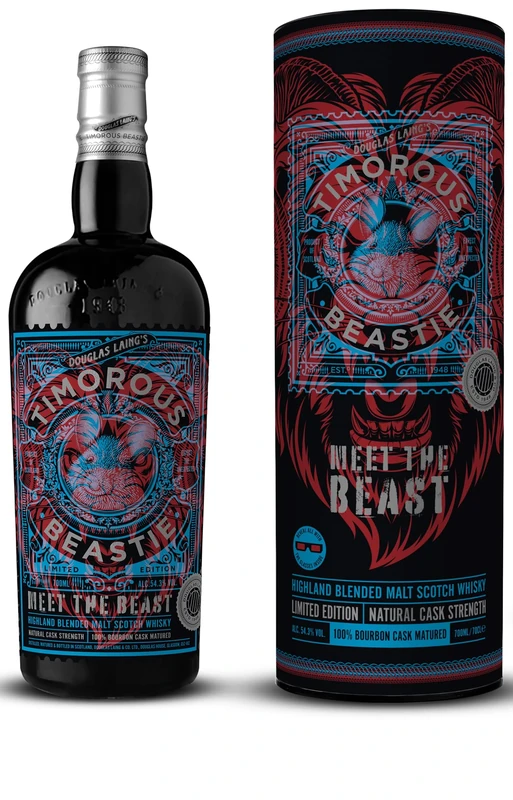 Timorous Beastie Highland Vatted Malt, Meet The Beast 2023, 70cl, 54.3% Gift Tube UK
