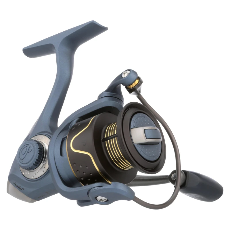 Pflueger President Spinning Fishing Reel, Size 30, 10 Stainless Steel Ball Bearing System, Sealed Oil Felt Front Drag, Lightweight Graphite Construction