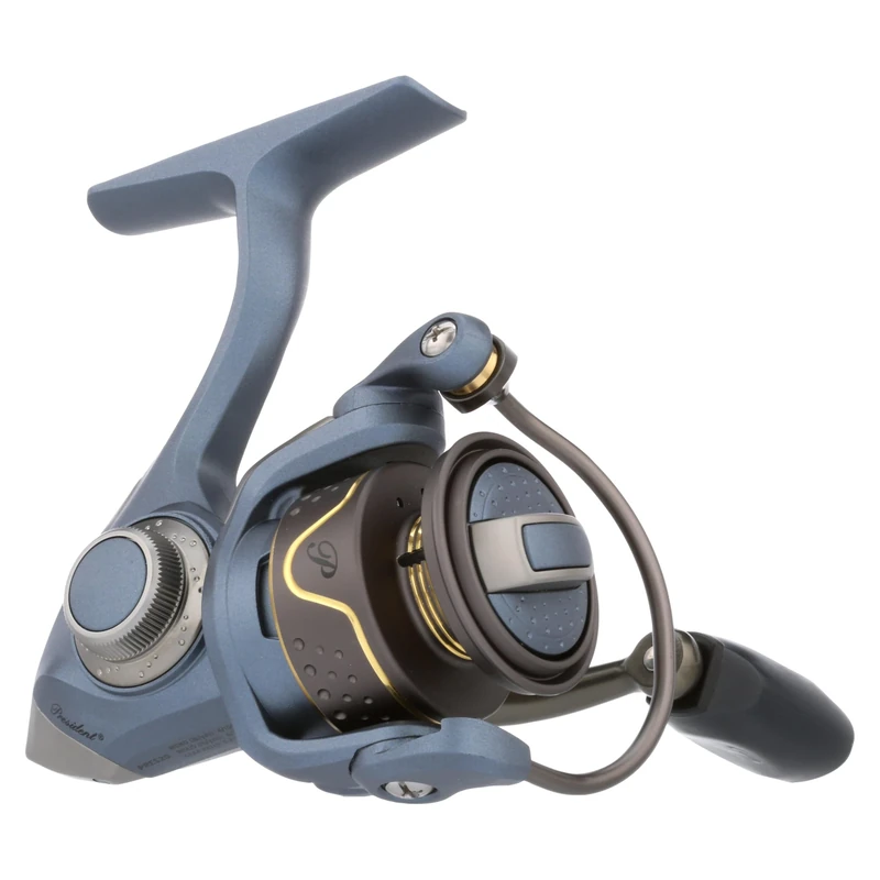 Pflueger President Spinning Fishing Reel, Size 20, 7 Stainless Steel Ball Bearing System, Sealed Oil Felt Front Drag, Lightweight Graphite Construction