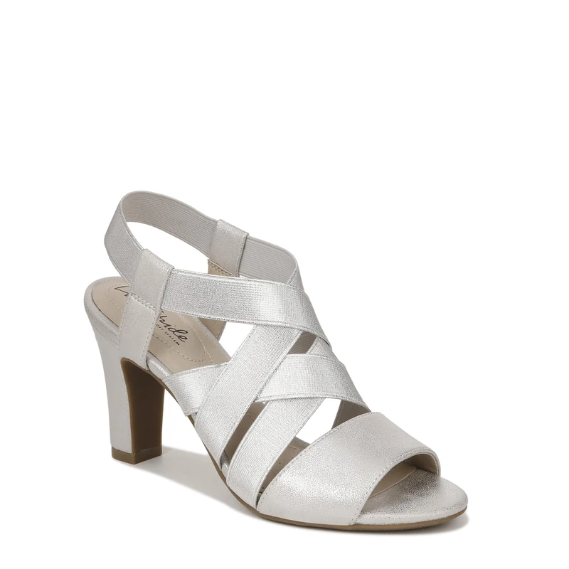 LifeStride Women's Charlotte Sandal, Silver, 4.5 UK