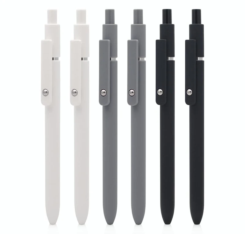 czxwyst 6pcs Retractable Gel Ink Pens 0.38mm EF Point Black Ink Ballpoint Pens for Daily Writing (Classic)