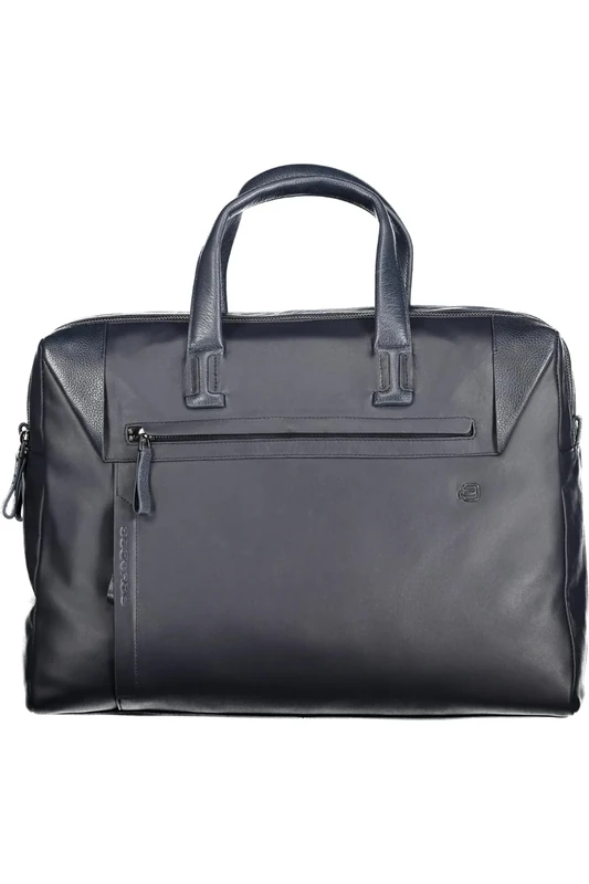 PIQUADRO Men's Outca4256s94 Leather Briefcase with Two Handles, Blue, Taglia Unica