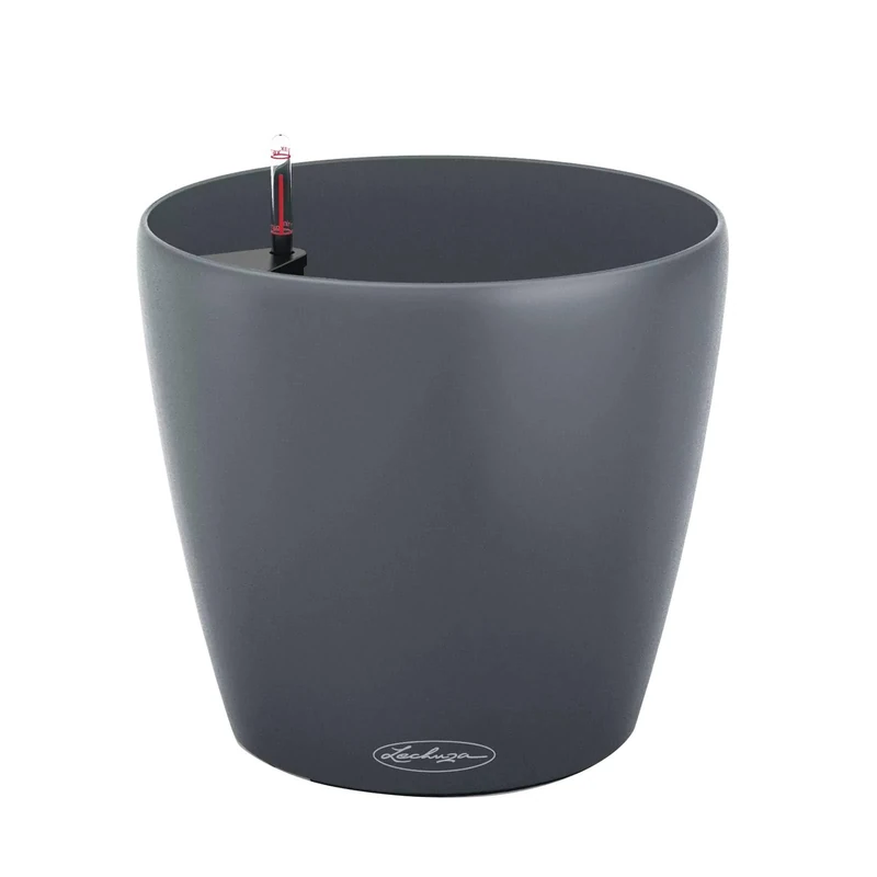 Lechuza Planter, PP plastic, Gray, D60 H55,5 cm