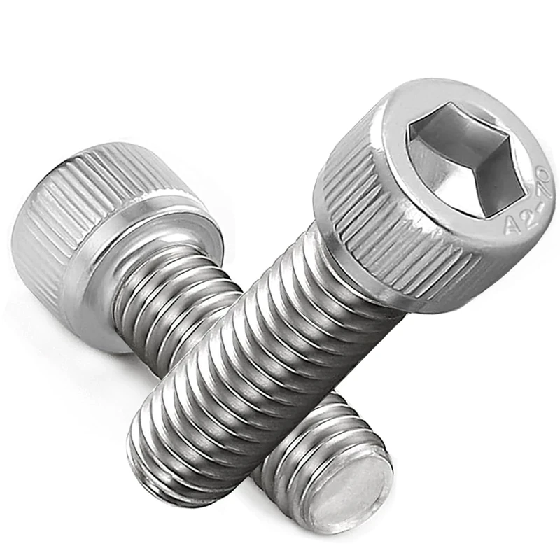 AMLOOPH M4 Screws, M4 X 12mm Allen Socket Head Cap Screws/Bolts - 4mm Diameter Fully Threaded Bolts 12mm A2 Stainless Steel Long Hex Socket Bolt Coarse (Pack Of 20)