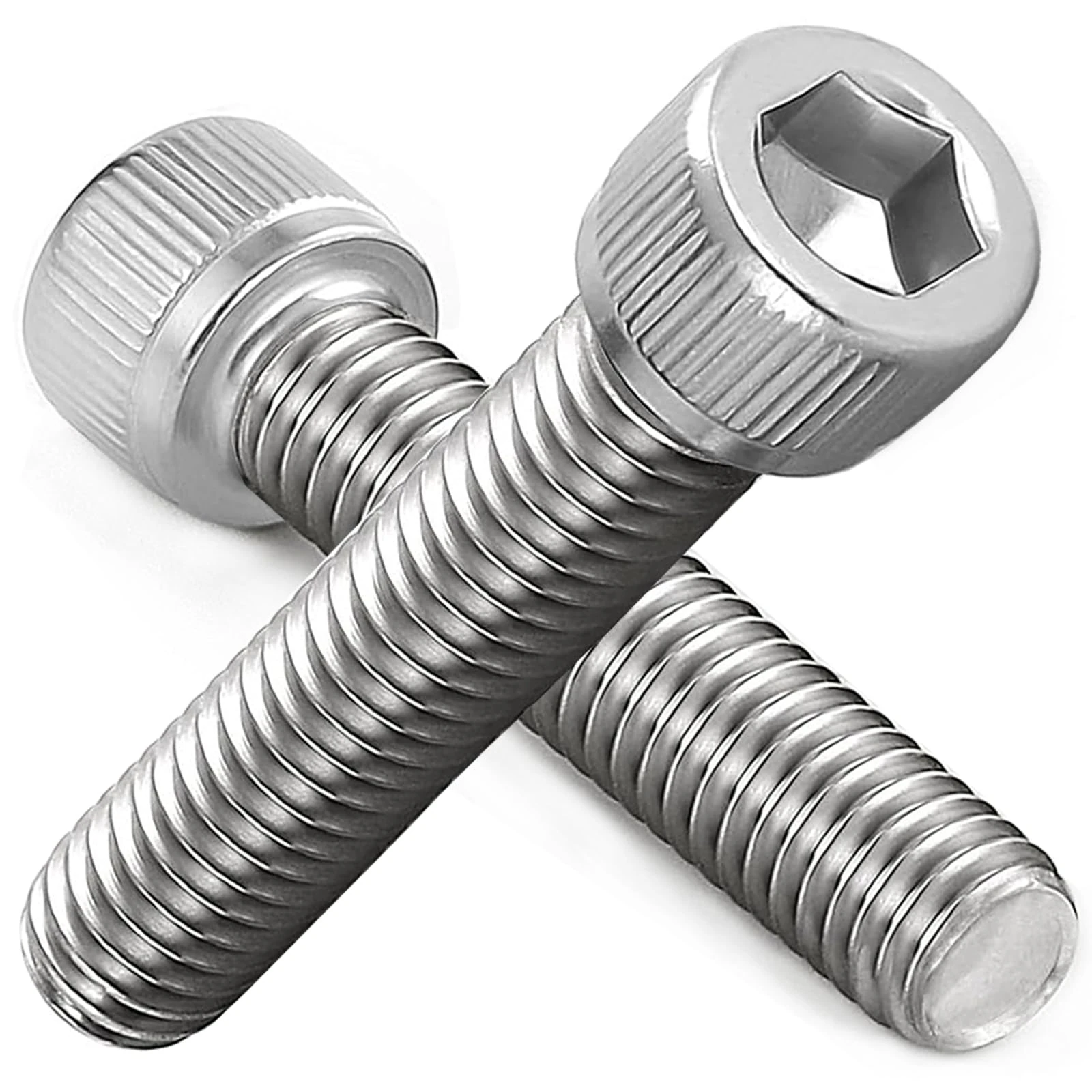 AMLOOPH M8 Screws, M8 X 40mm Allen Socket Head Cap Screws/Bolts - 8mm Diameter Fully Threaded M8 Bolts 40mm A2 Stainless Steel Long Hex Socket Bolt Coarse (Pack Of 10）