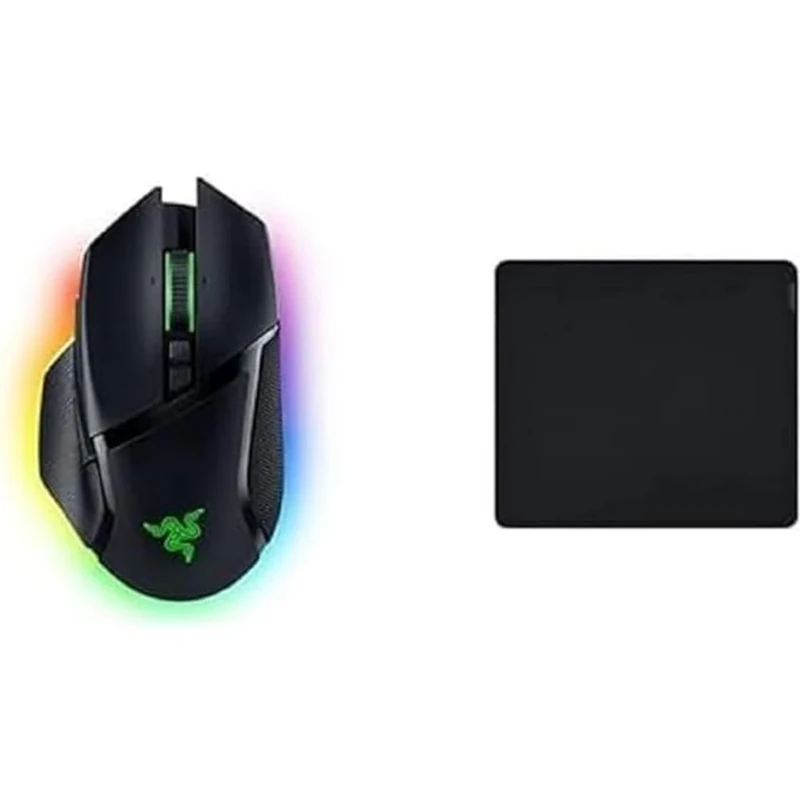 Razer Basilisk V3 Pro + Gigantus V2 Large Gaming Mouse Mat Combo - Black