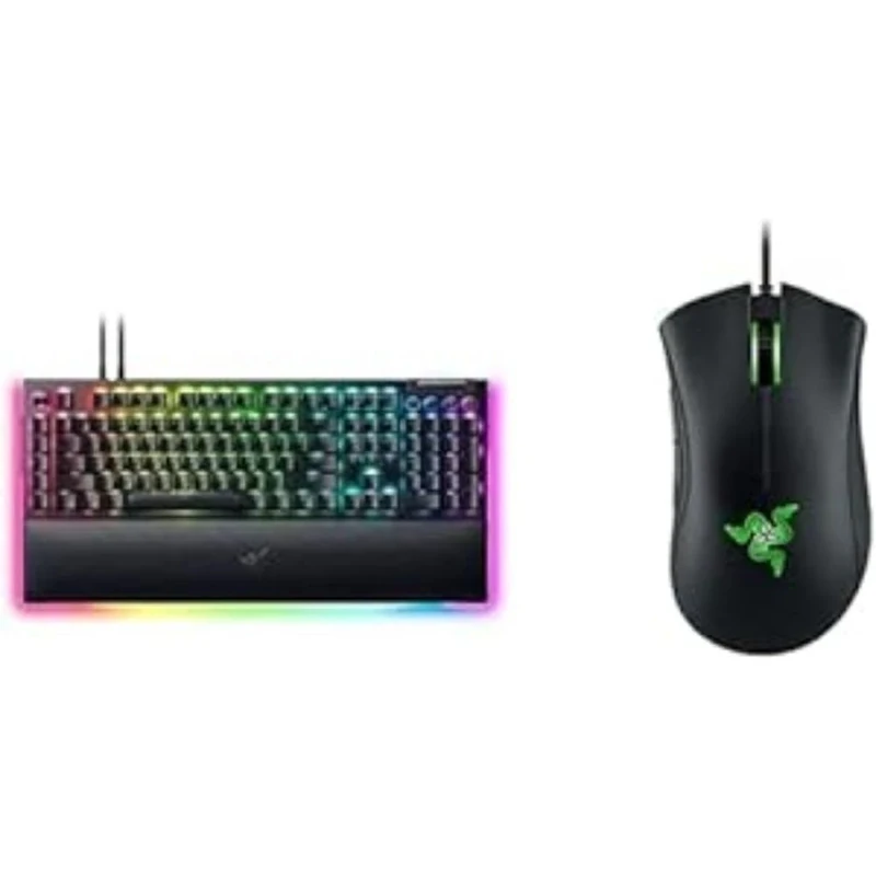Razer BlackWidow V4 Pro (Green Switch) - UK Layout + PBT Keycap Upgrade Set - Classic Black - US/UK