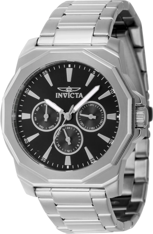 Invicta Speedway 46842 Men's Watch - Waterproof - Analogue - Quartz Movement - Stainless Steel with Black dial - 42mm