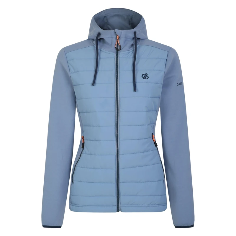 Dare 2b Women's Mountain Series Hybrid Jacket with Hood, Padded Comfy Cotton Mix Jersey Fabric with Iloft Ecofill - Perfect for Outdoors, Walking, Hiking & Camping - Image 1