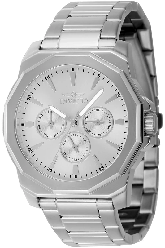 Invicta Speedway 46843 Men's Watch - Waterproof - Analogue - Quartz Movement - Stainless Steel with Silver dial - 42mm