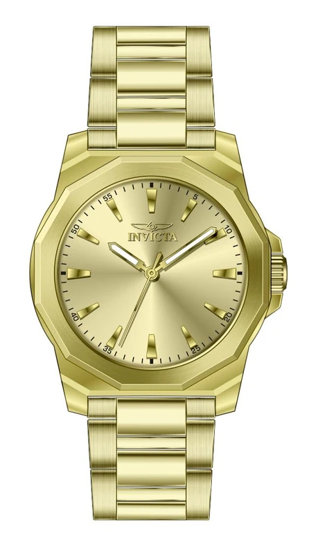 Invicta Speedway 46840 Men's Watch - Waterproof - Analogue - Quartz Movement - Stainless Steel with Gold dial - 42mm