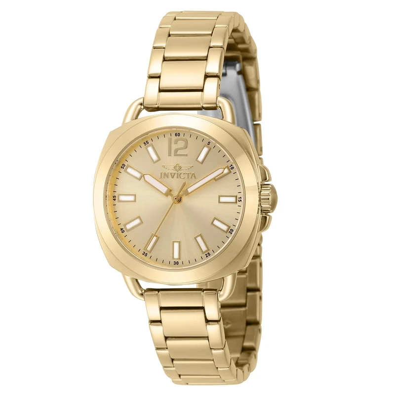 Invicta Wildflower 46346 Women's Watch - Waterproof - Analogue - Quartz Movement - Stainless Steel with Gold dial - 32mm