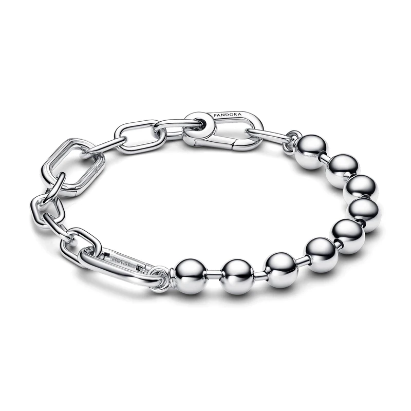 Pandora ME Sterling silver bead and link bracelet, 1