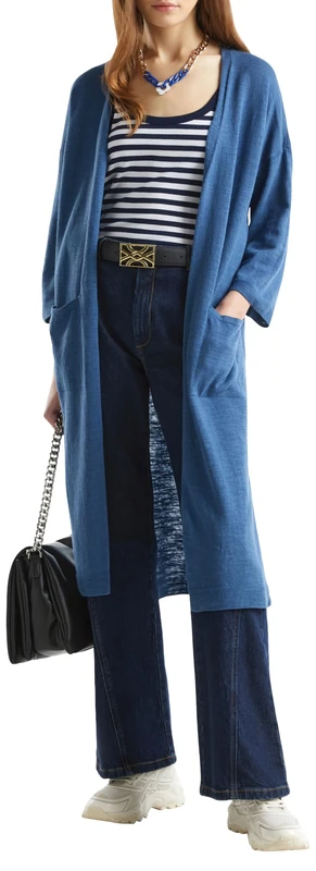 United Colors of Benetton Women's Cardigan M/L 105gd603h Sweater, Blue, S