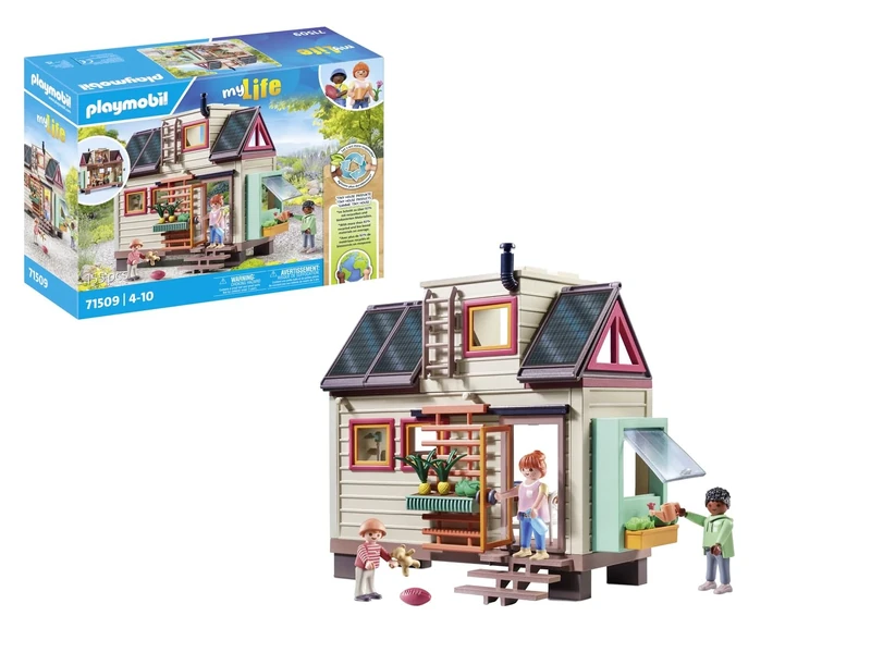 Playmobil 71509 myLife: Tiny House with winter garden, made from over 80% recycled and bio-based materials, detailed play sets suitable for children ages 4+