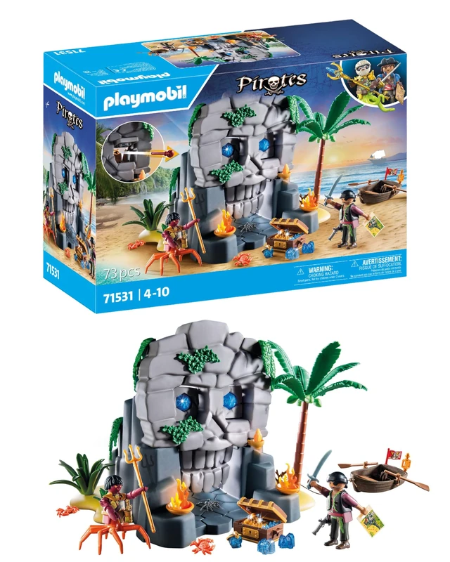 Playmobil 71531 Pirates: Skull Island, fantasy pirate world, fun imaginative role-play, playsets suitable for children ages 4+