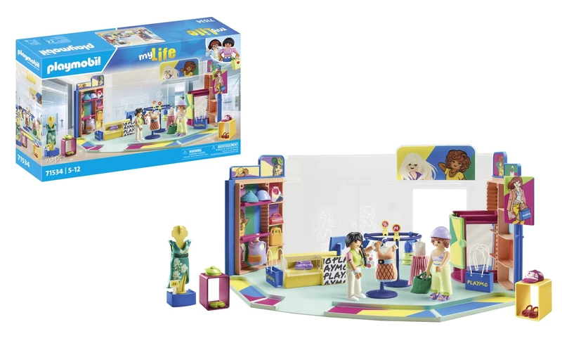 Playmobil 71534 myLife: Fashion Store, exciting shopping experience at the fashion store, including checkout, display case, and many clothing items, detailed play sets suitable for children ages 5+