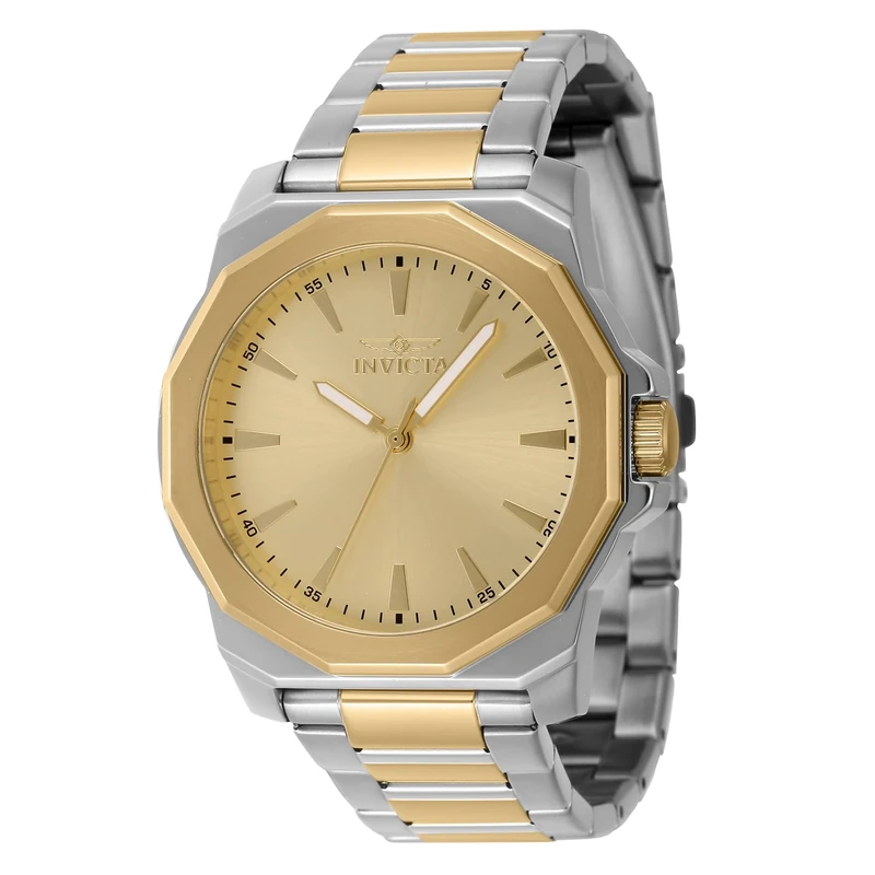 Invicta Speedway 46835 Men's Watch - Waterproof - Analogue - Quartz Movement - Stainless Steel with Gold dial - 42mm