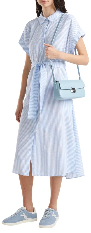 United Colors of Benetton Women's Dress, Blue, L