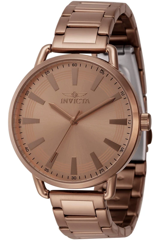Invicta Wildflower 46336 Women's Watch - Waterproof - Analogue - Quartz Movement - Stainless Steel with Brown dial - 38mm