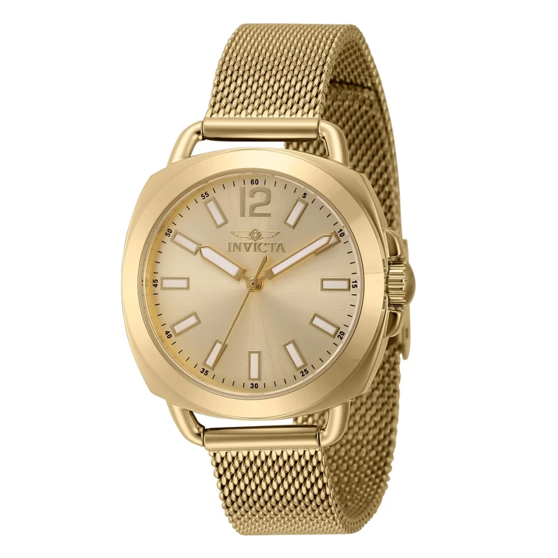 Invicta Wildflower 46338 Women's Watch - Waterproof - Analogue - Quartz Movement - Stainless Steel with Gold dial - 32mm
