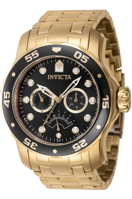 Invicta Pro Diver 46995 Men's Watch - Waterproof - Analogue - Quartz Movement - Stainless Steel with Black dial - 48mm
