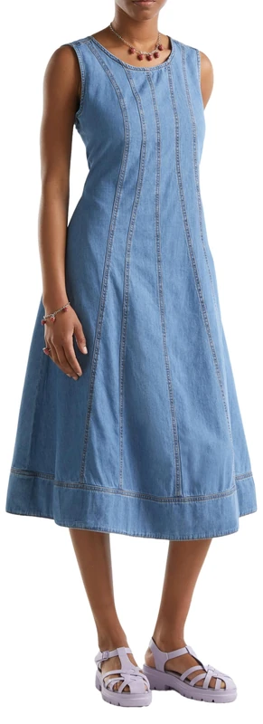 United Colors of Benetton Women's Vestito 4suldv087 Dress, Blue, XS