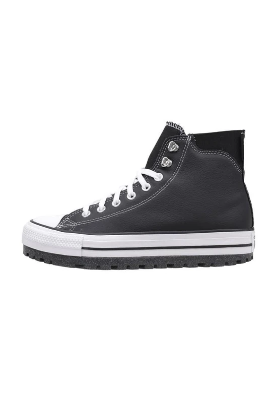 CONVERSE A04480C Chuck Taylor All Star City Trek Waterproof Boot Men Black/White/Silver UK 10.5