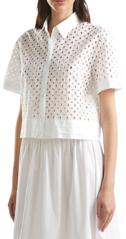 United Colors of Benetton Women's Shirt, White, L