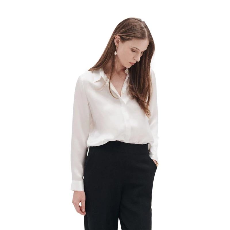 Caroll Silk Shirt Ivory