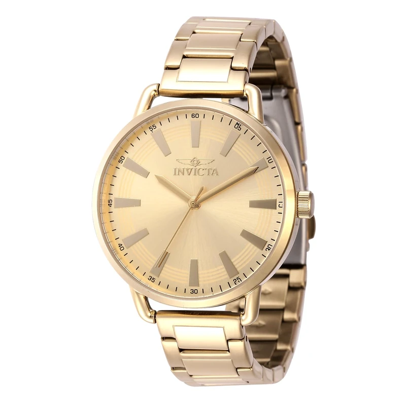 Invicta Wildflower 46332 Women's Watch - Waterproof - Analogue - Quartz Movement - Stainless Steel with Gold dial - 38mm