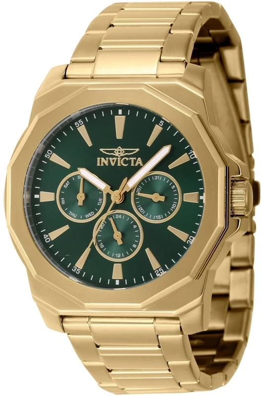 Invicta Speedway 46856 Men's Watch - Waterproof - Analogue - Quartz Movement - Stainless Steel with Green dial - 42mm