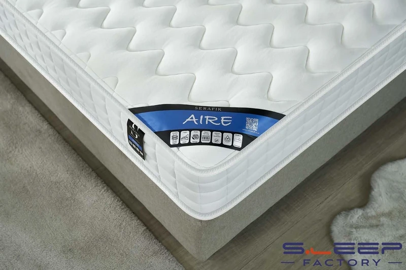 4.0FT Small Double Memory Foam Open Sprung Mattress, Sleep Factory's Aire Mattress Micro Quilted with Reflex Foam, Medium Firm Mattress with Soft Knitted Anti-Mite Fabric - (120 x 190 cm)